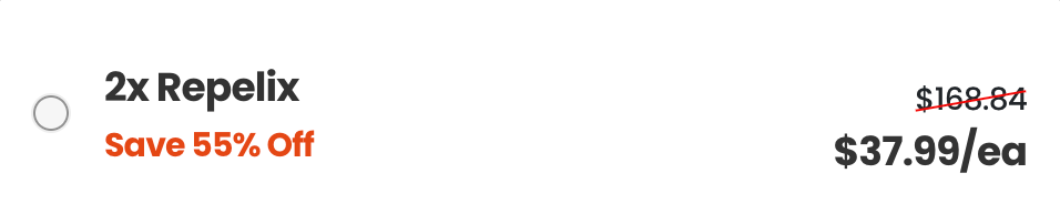 Repelix 55% Discount For Double Package